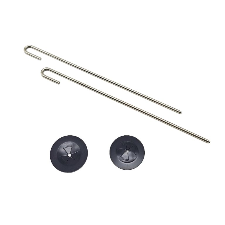 Stainless hook wires and black retaining discs